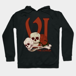 Halloween Tarot VI: The Lovers (skeletons) Hoodie